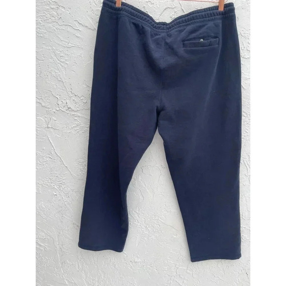 Nautica Mens Elastic Waist Drawstring Logo Fleece Sweatpants Blue Sz XXL - Picture 2 of 7